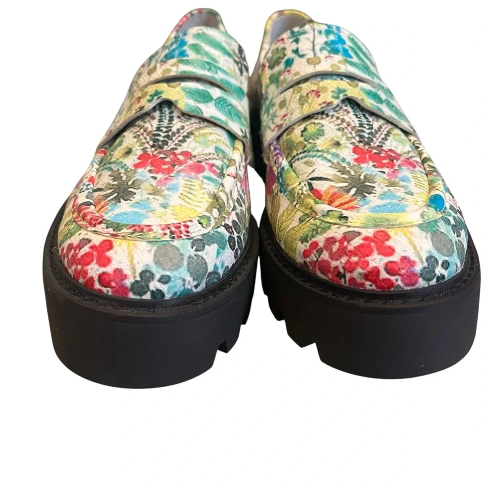 Franco Sarto L-Balin Floral Chunky Lug Sole Loafers, Sz 7.5 - Picture 9 of 14